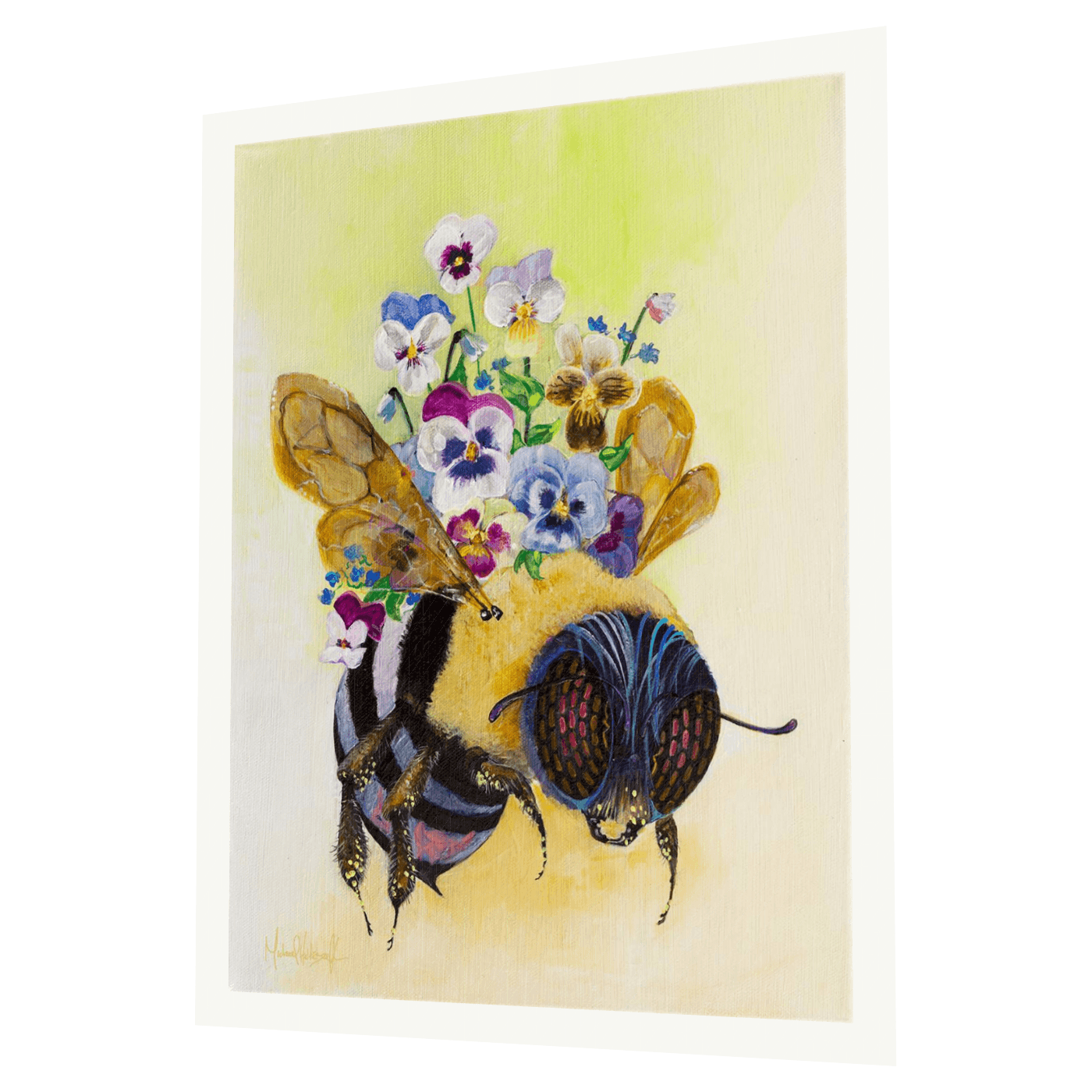 Pansy Crown Metallic Pearl Open Edition Print